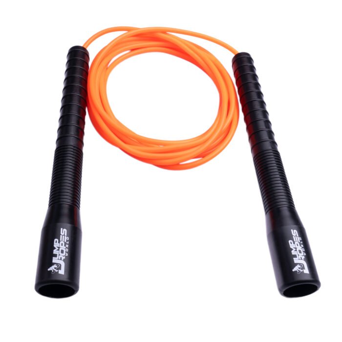 Long Handle Freestyle Jump Rope-Orange with Black Handle