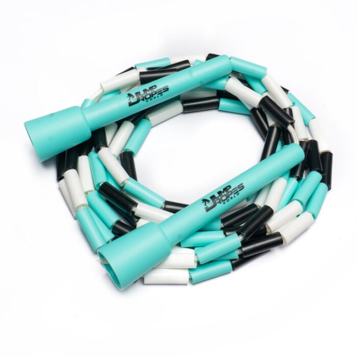Professional Beaded Jump Rope-Mint, White, and Black