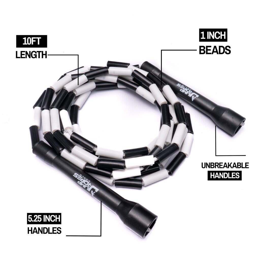 SX 2.O Champion Beaded Jump Rope-Black and White – Jumpropesworld