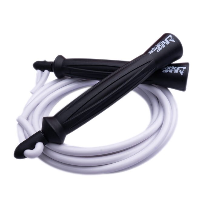 7MM Heavy Jump rope-White with Black Handle