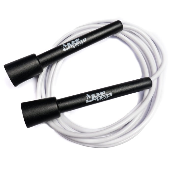 Professional Jump Rope-White with Black Handle