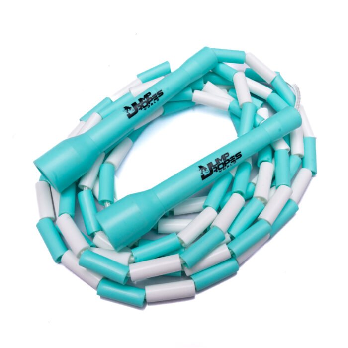 SX 2.O Champion Beaded Jump Rope-Neon Blue And White