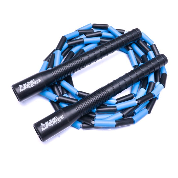 Long Handle Beaded Jump Rope-Blue and Black
