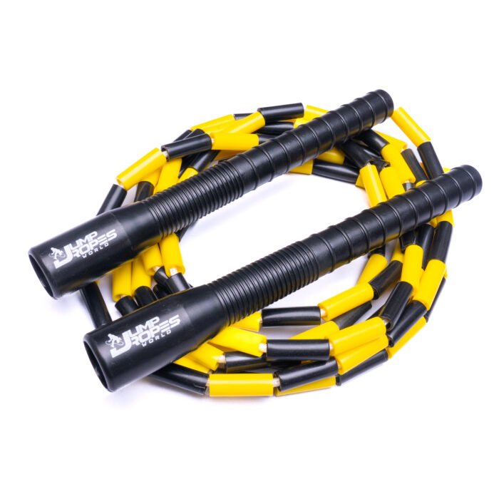 Long Handle Beaded Jump Rope-Yellow and Black