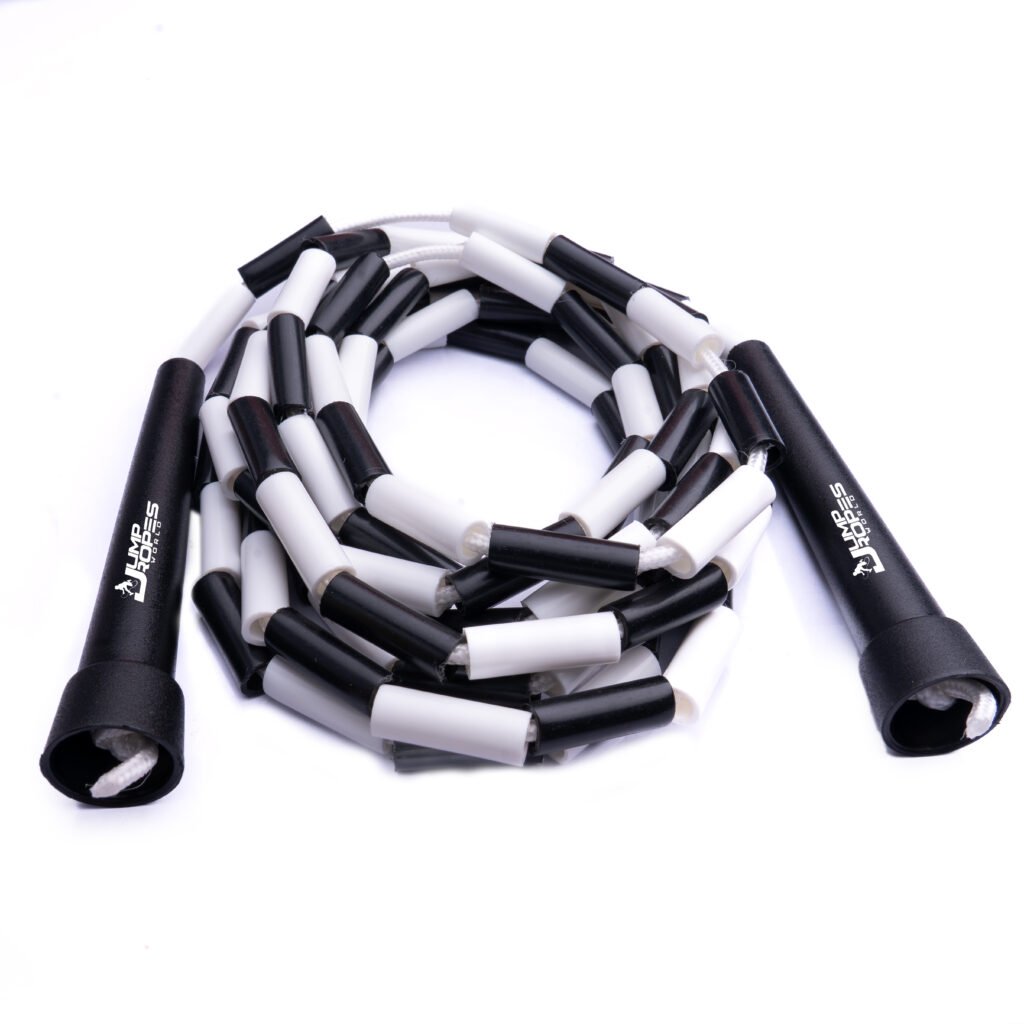 Short Handle Beaded Jump Rope-White and Black – Jumpropesworld